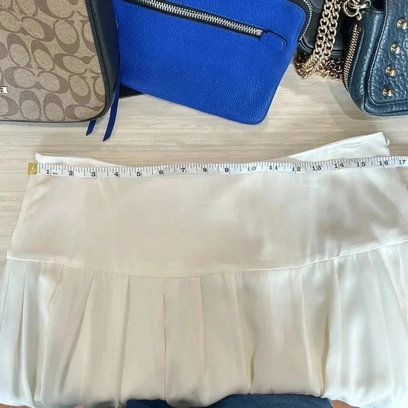 Diane von Furstenberg Belita Lace-Trim A-Line Skirt, Ivory size 10 - Picture 14 of 15